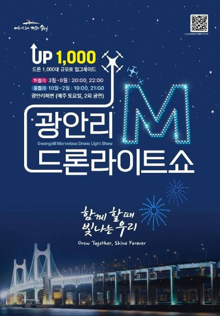광안리 M(Marvelous) 드론 라이트쇼 사진